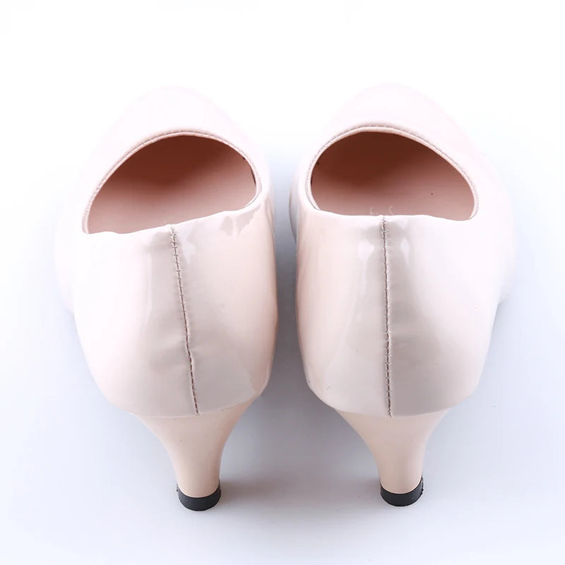 Classic Round Toe Mid Heel Pumps