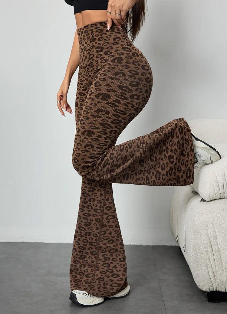 Leopard Flare Yoga Pants