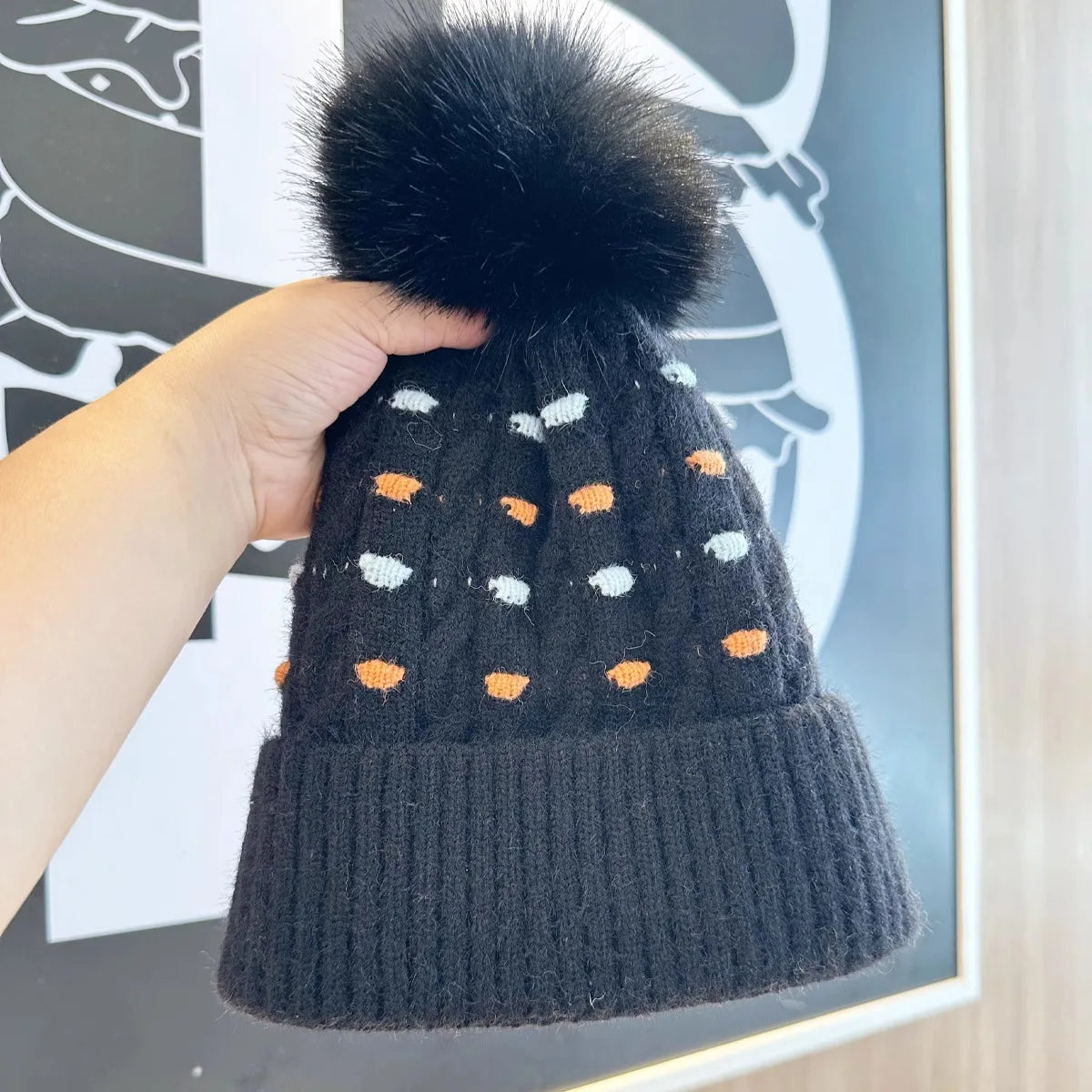 Winter Warm Beanie Women's Hat Thickened Cold-Proof Knitted Cap Outdoor Sports Cycling Skiing Pullover Hats Bonnets for Women