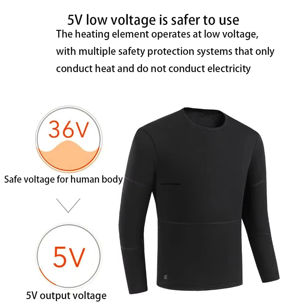 Unisex USB Heated Thermal Jacket – 52 Heating Zones