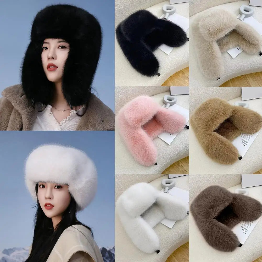 Unisex Faux Fur Winter Bomber Hat