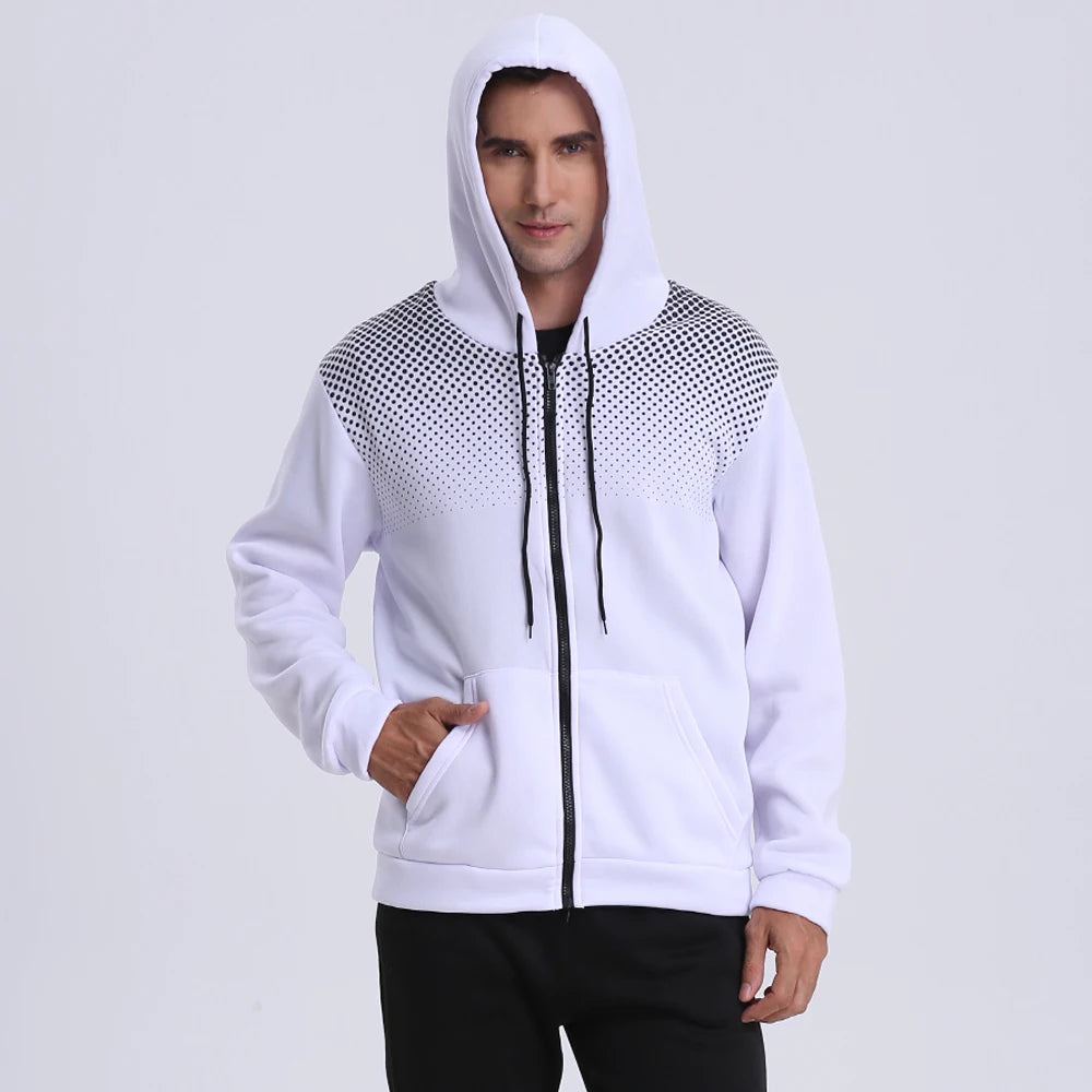 Men’s Polka Dot Zip Hoodie
