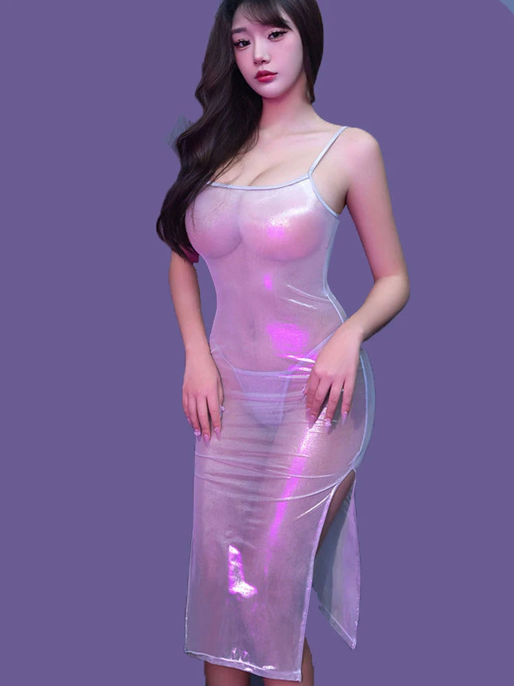 Women’s Shiny Bodycon Mini Dress