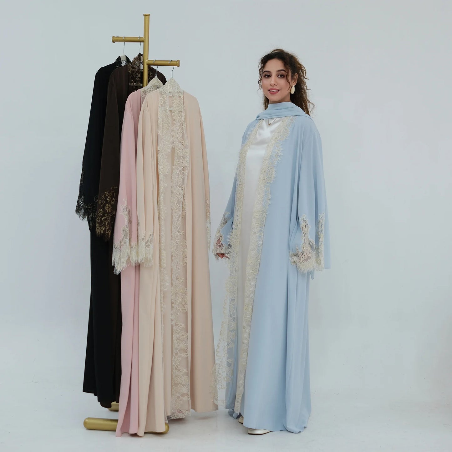 Luxury Floral Lace Abaya
