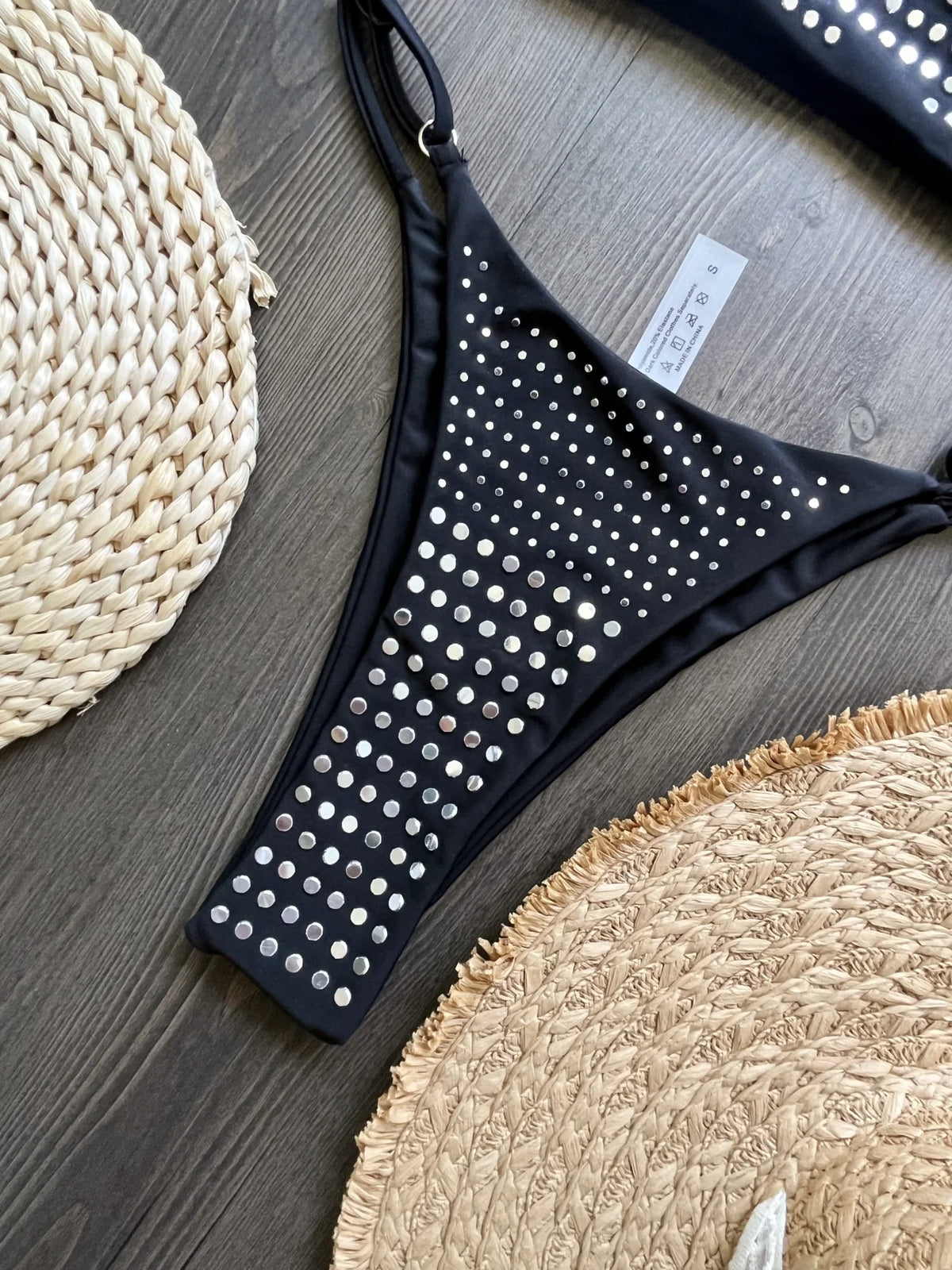 2025 Diamond Bikini Sexy Women Swimsuit Bandeau Biquini Push Up Swimwear Female Shiny Bathing Suits Floral Bodysuit Beachwear