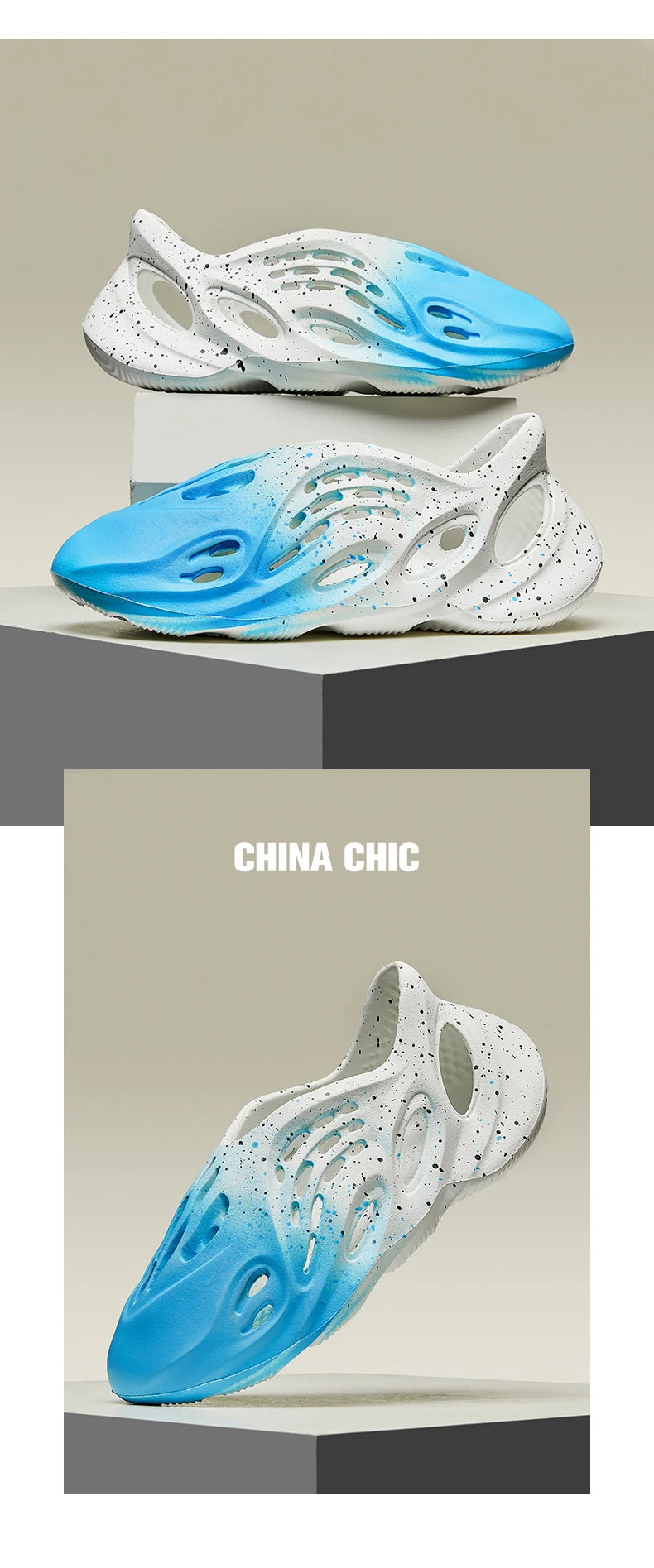 Summer New Couple Hole Shoes Beach Sandals Plus Size Korean Fashion Versatile Casual Men's Slippers Platform Sandals