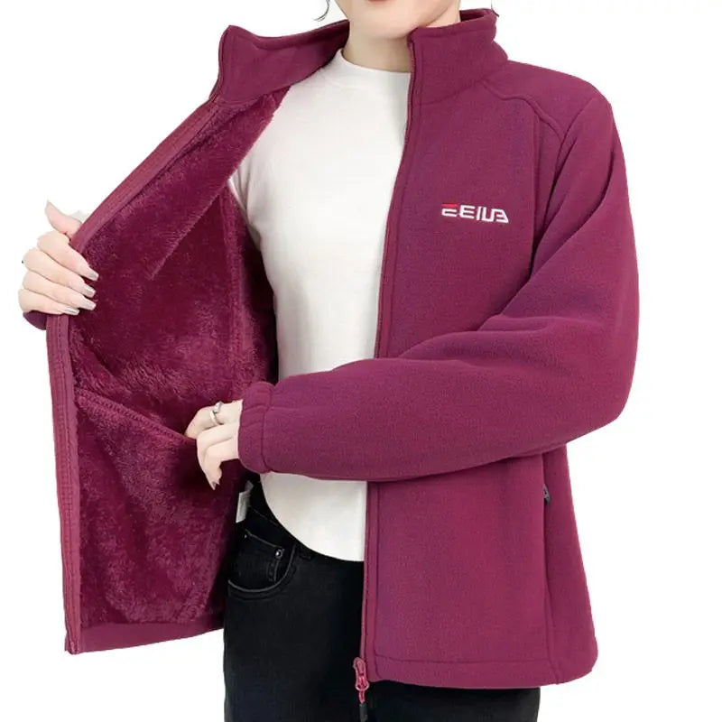 Women's Cozy Embroidered Fleece Jacket