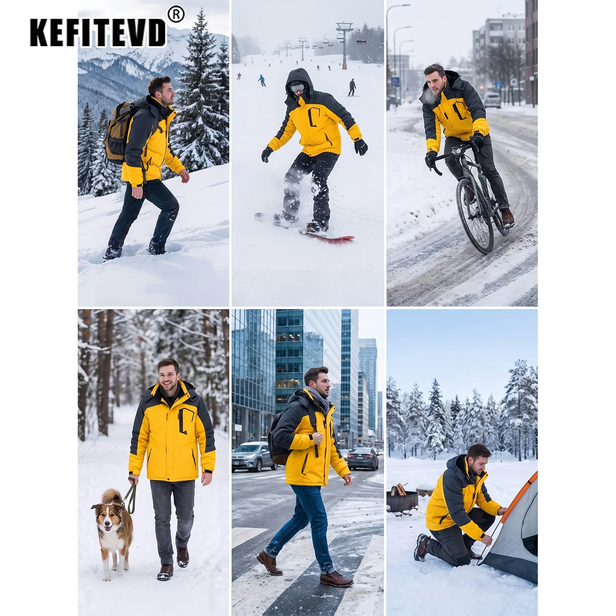 Men's Waterproof Winter Ski Jacket