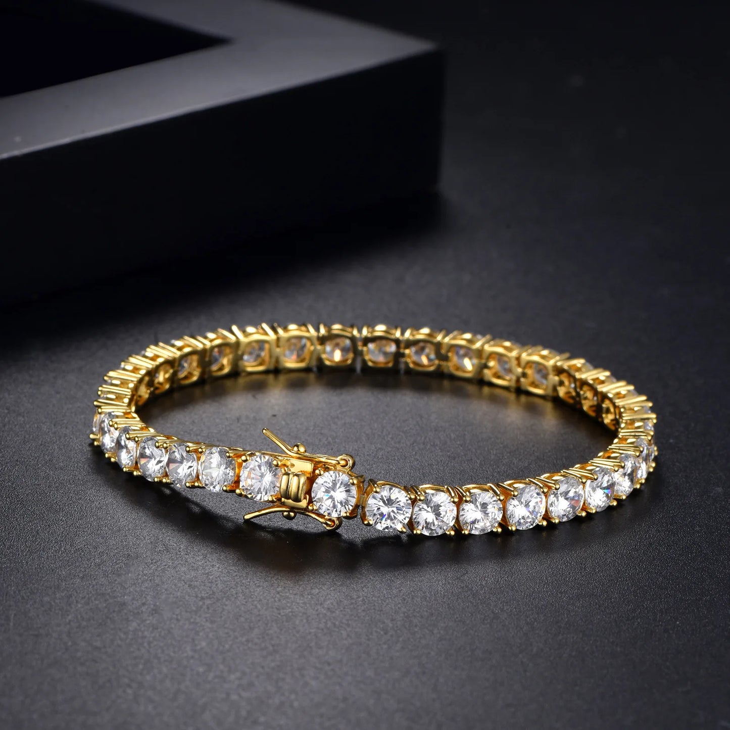 Factory Price D VVS1 Moissanite Tennis Bracelet – 925 Sterling Silver Single Row Classic Bracelet for Women & Men with GRA Certificate