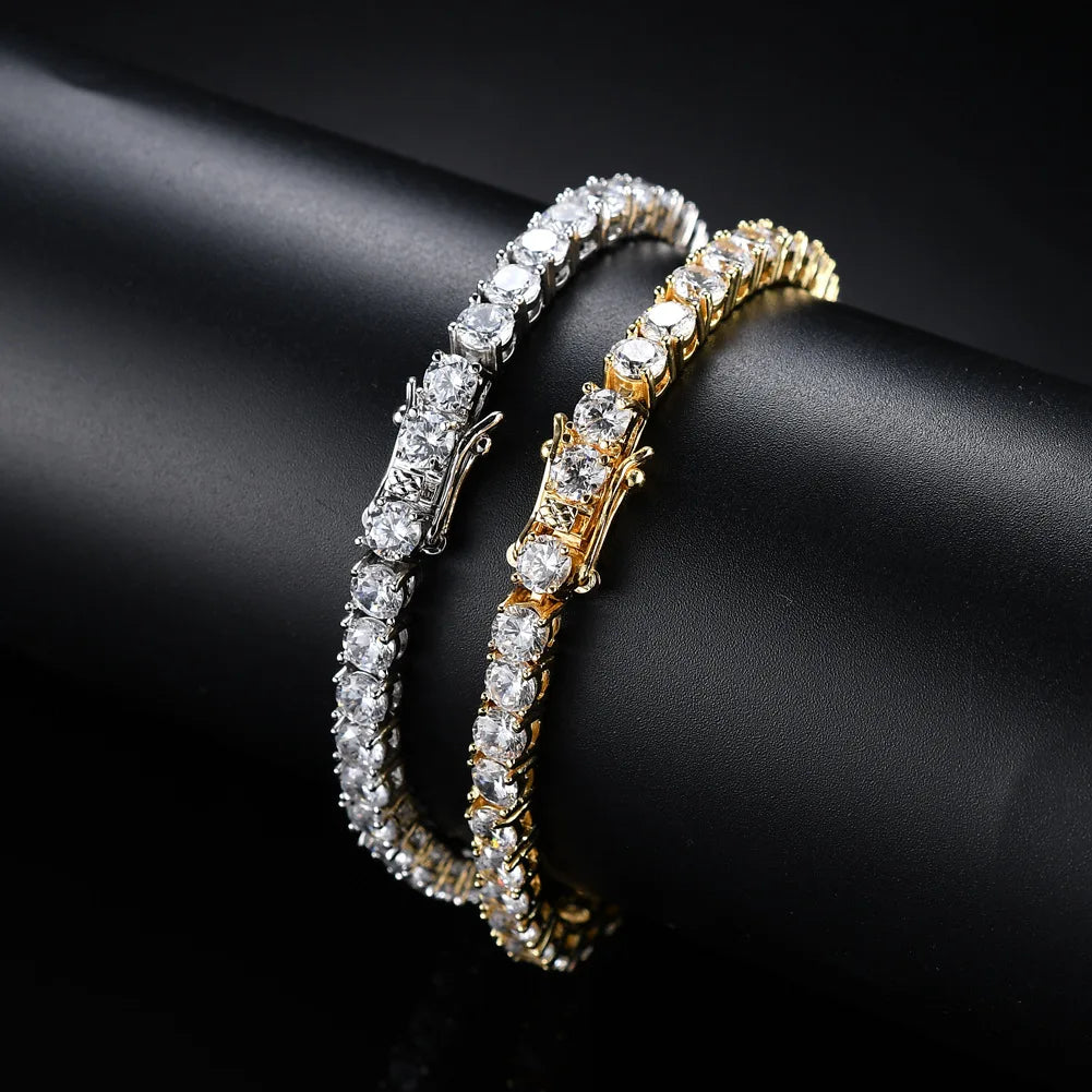 Factory Price D VVS1 Moissanite Tennis Bracelet – 925 Sterling Silver Single Row Classic Bracelet for Women & Men with GRA Certificate