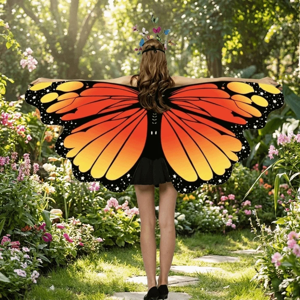 Rainbow Butterfly Fairy Wing Cape