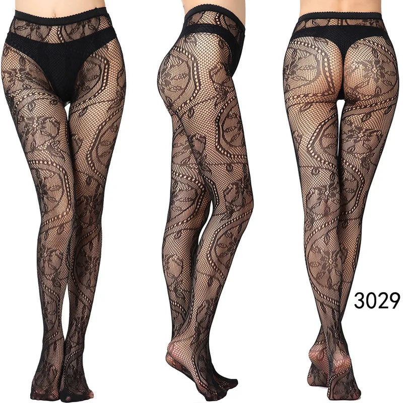 Women’s Sheer Geometric Pattern Tights