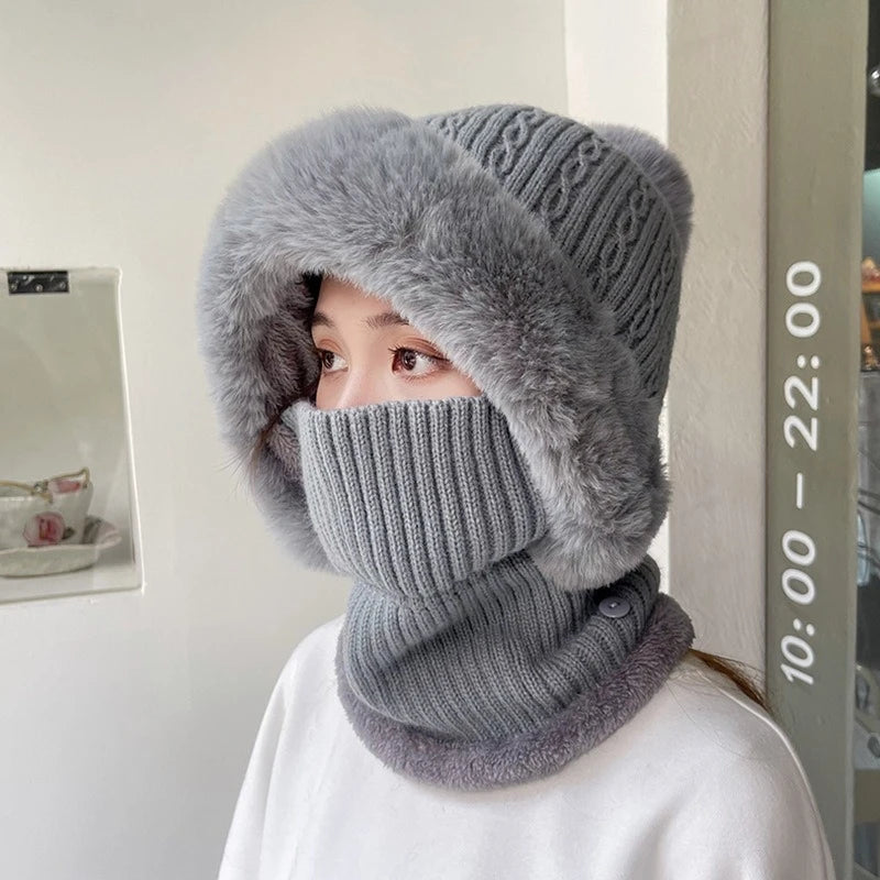 Women's Cozy Twist Knit Pompom Beanie