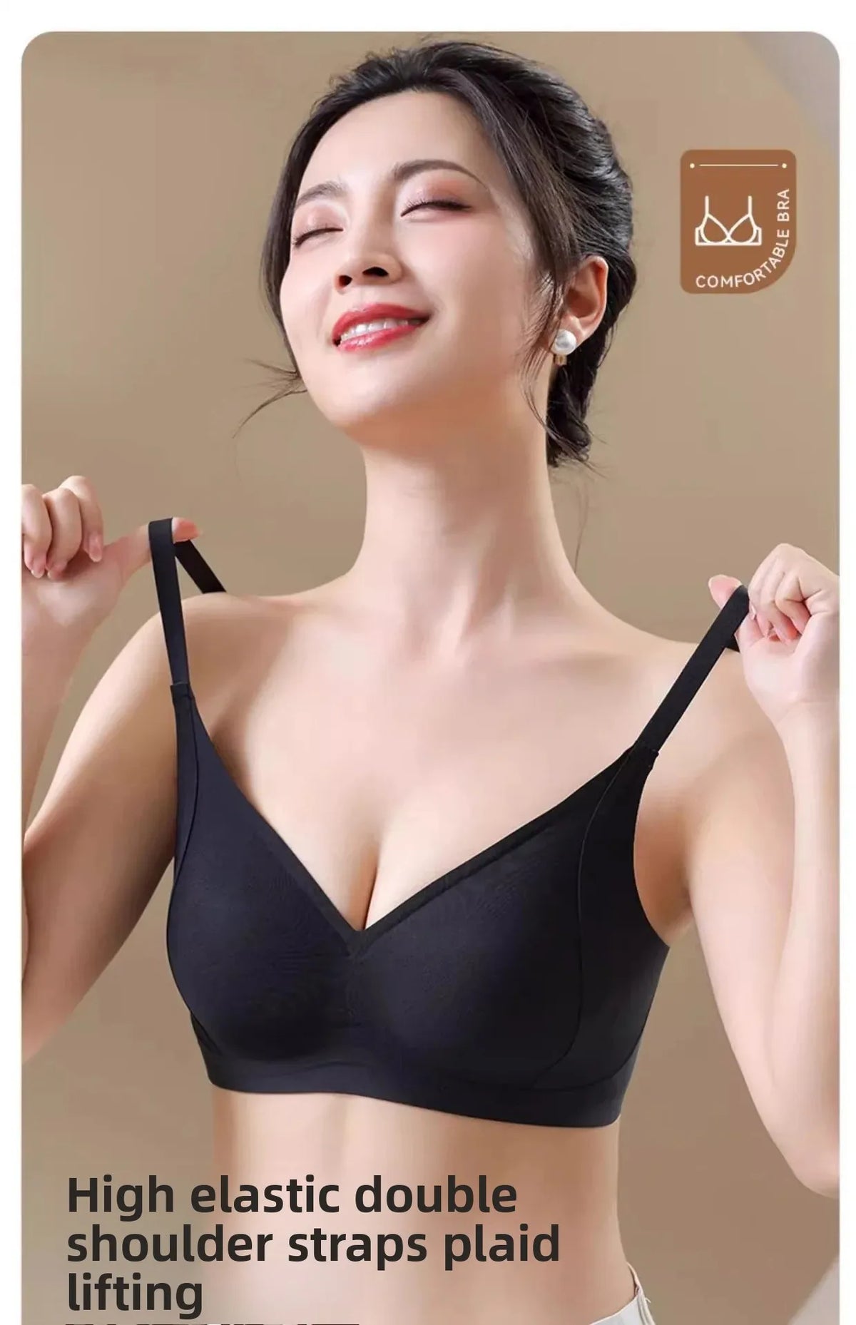 Comfortable Women's Everyday Bra Lifting Thin No Steel Ring Seamless Underwear Prevent Side Breast Collection Sagging Bras