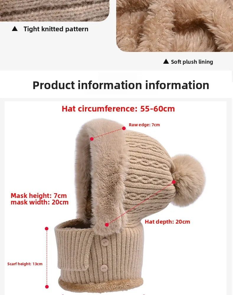 Women's Cozy Twist Knit Pompom Beanie