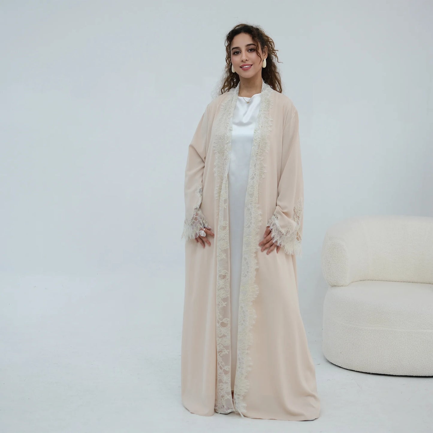 Luxury Floral Lace Abaya