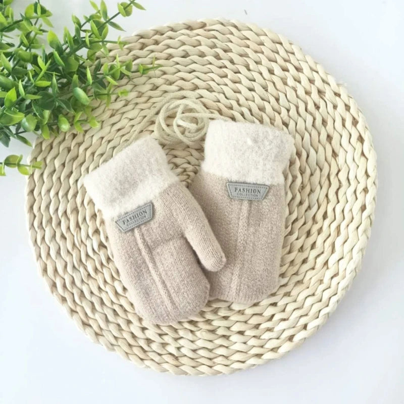 Universal Gloves Knitting Mittens Baby Mittens Toddler Thickened Winter Gloves Dropshipping