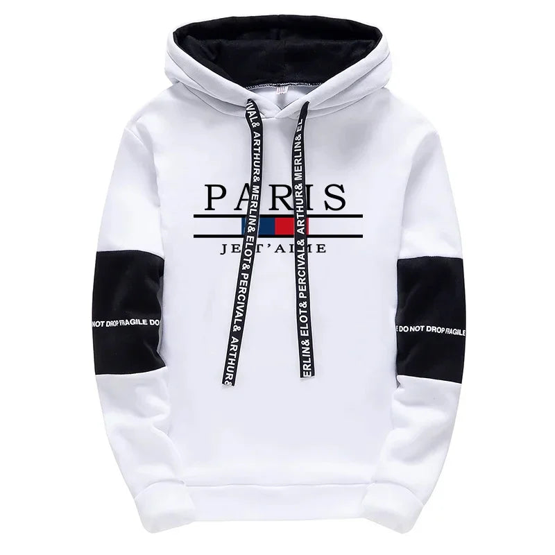 Man Hooded Sweatshirts Sweatpants Autumn Winter Daily Casual Sports Hoodies Jogger Pants Urban Fashion Streetwear Men's Clothes