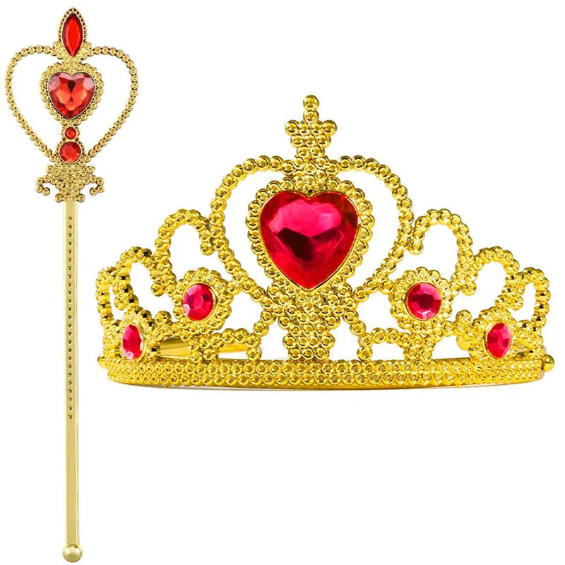 Snow White Princess Tiara &amp; Wand Accessory Set for Girls