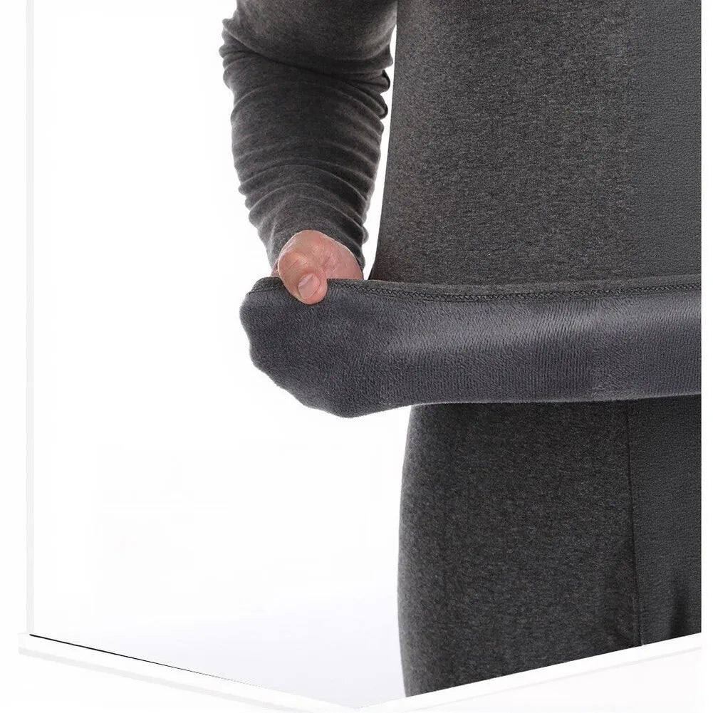 Men's Fleece-Lined Winter Thermal Underwear Set