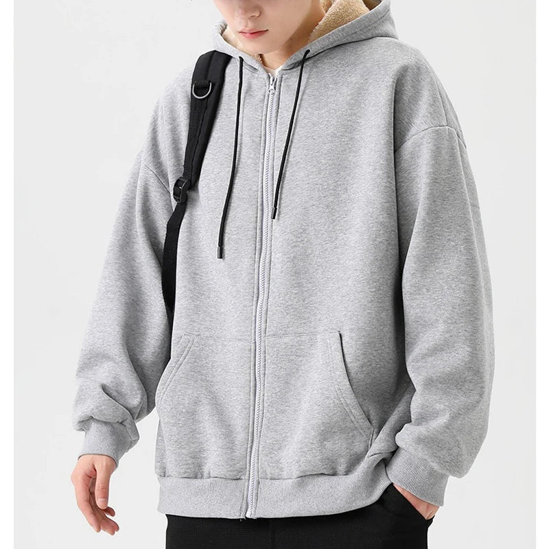 Men's Sherpa Fleece-Lined Winter Hoodie