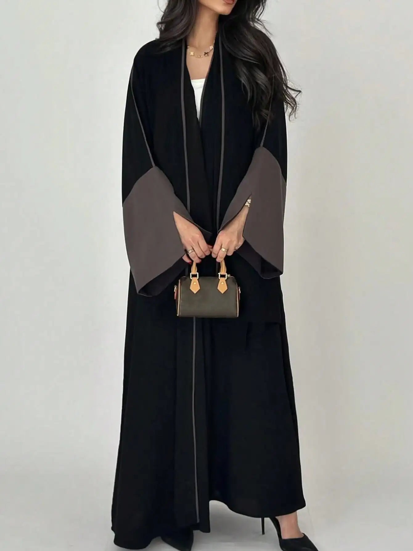 Elegant Open Front Abaya