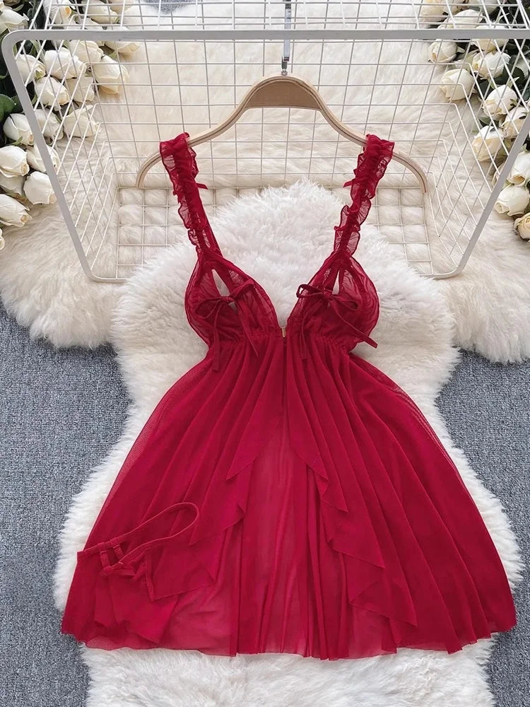 Women’s Floral Lace Strapless Mini Dress