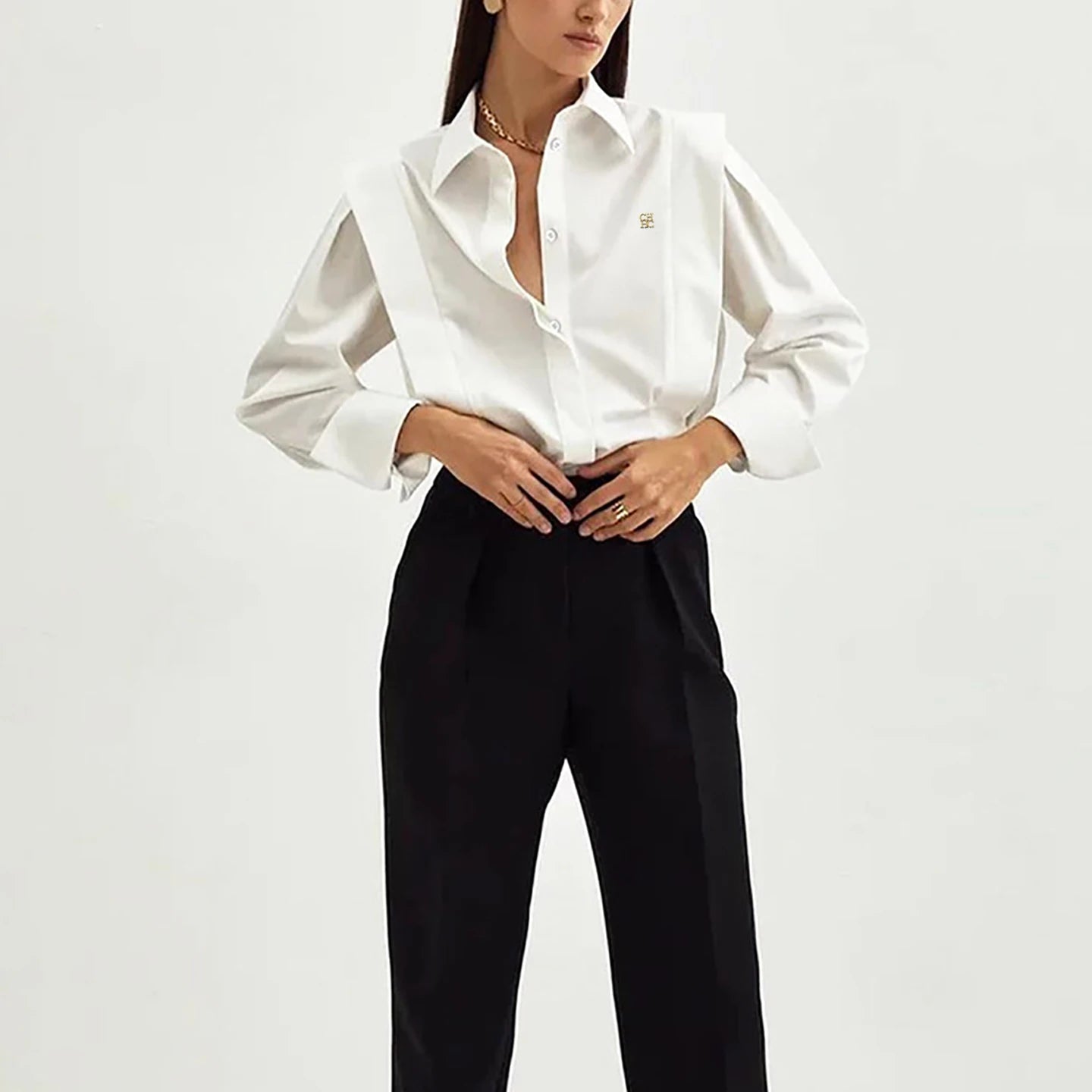 Women’s Classic V-Neck Button Top