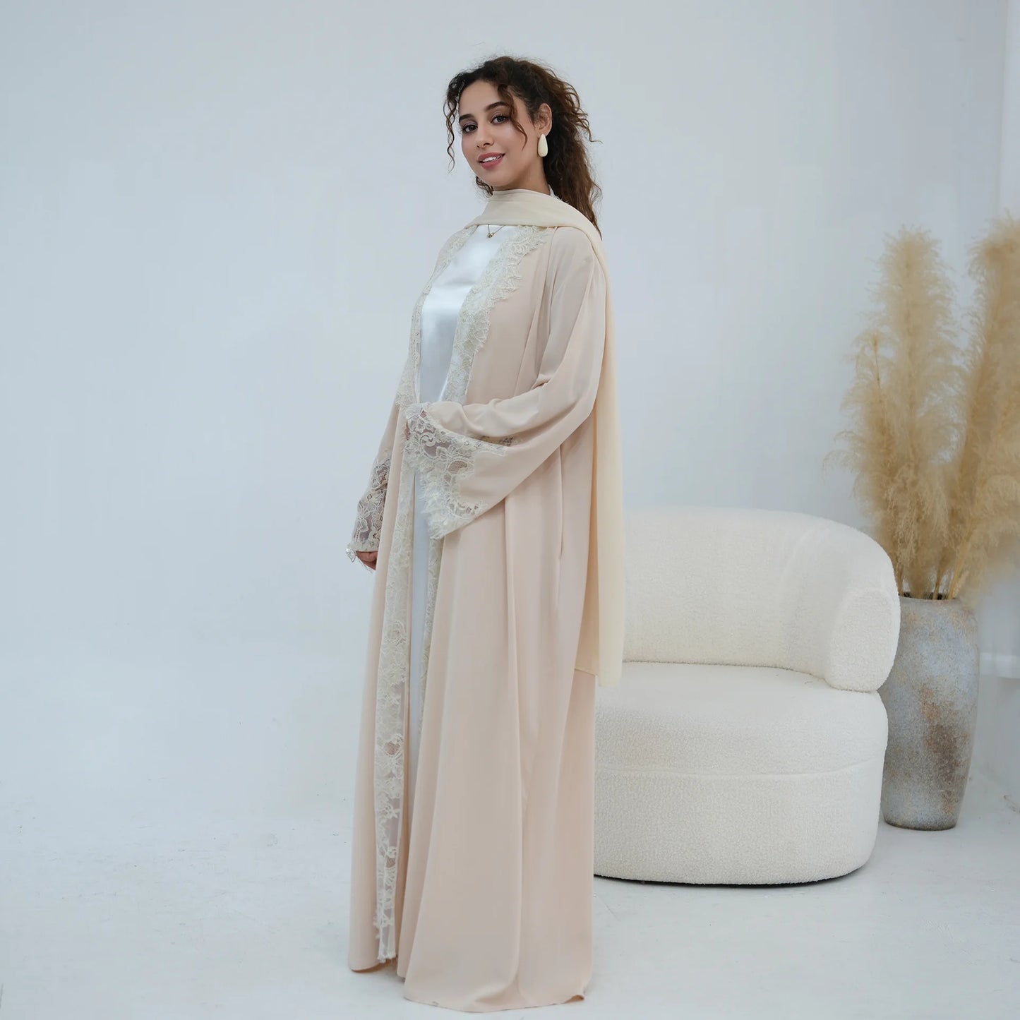 Luxury Floral Lace Abaya