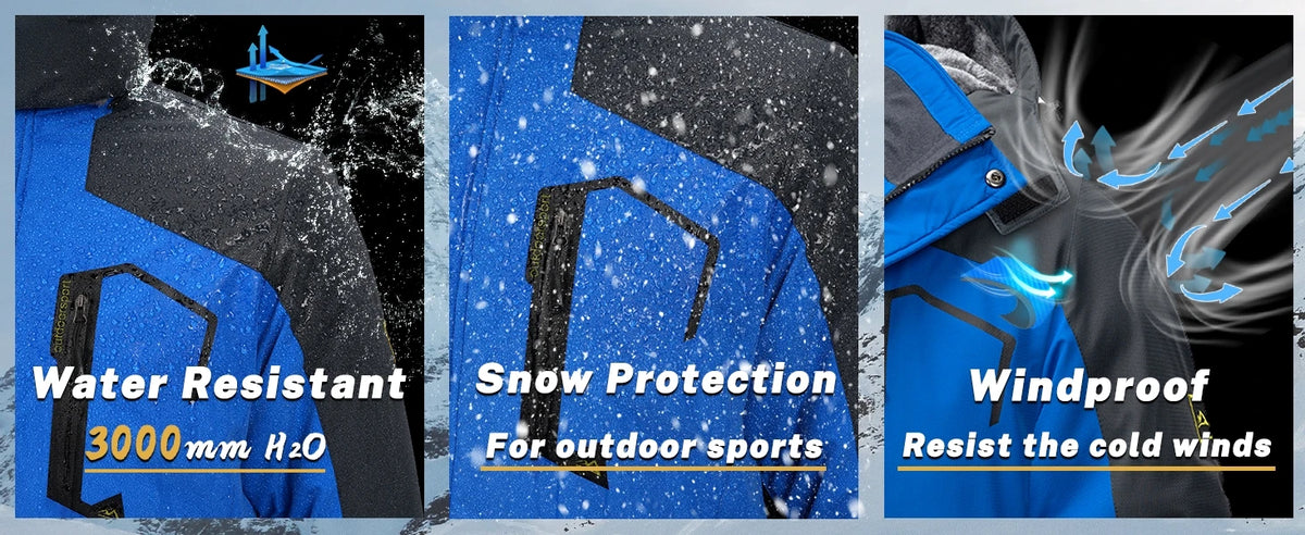 Men's Waterproof Winter Ski Jacket