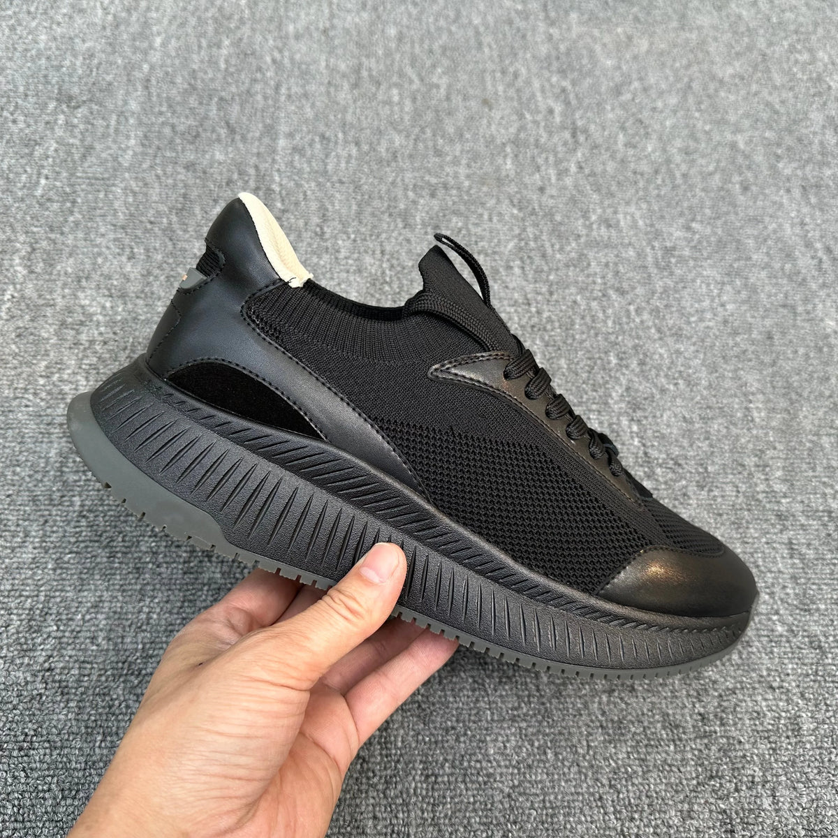 2026 Summer Breathable Sports Casual Shoes For Men, Thick Sole Height Increasing Lace Up Comfort Versatile Mesh Running Sneakers