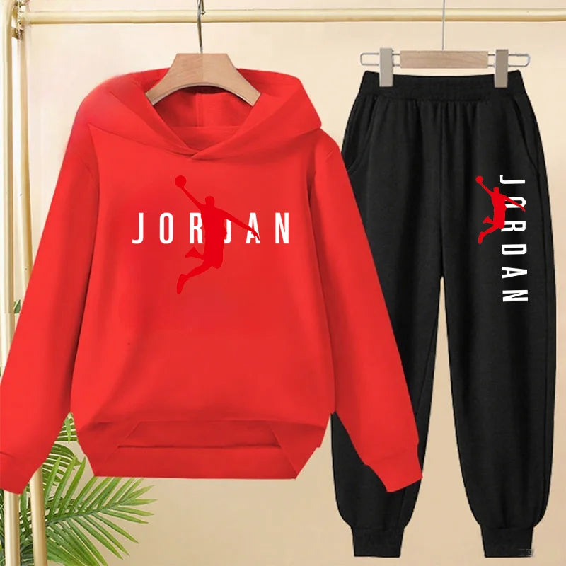 Kids 2-Piece Hoodie and Pants Tracksuit Set (Ages 2-13)