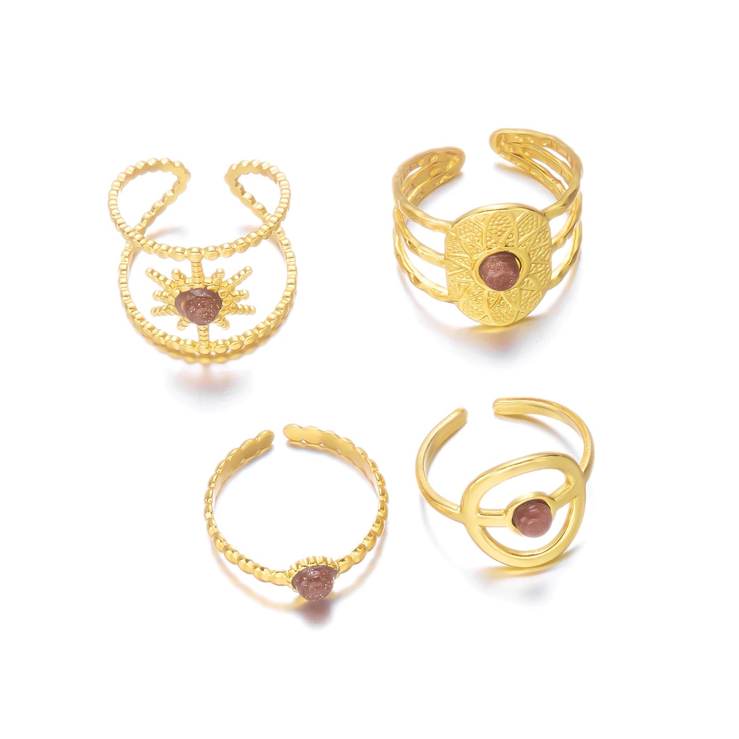 Women’s Stainless Steel Irregular Punk Statement Ring