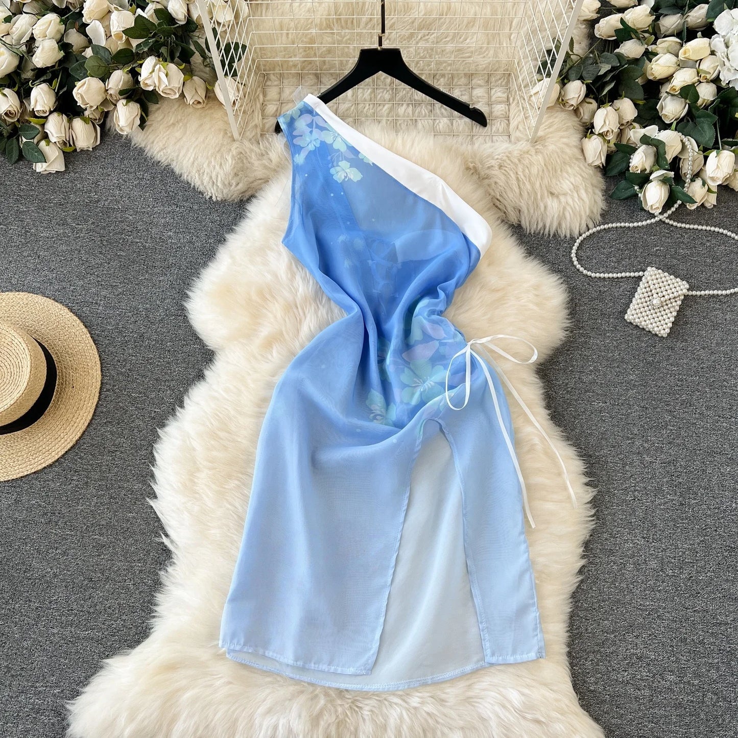 Women’s Floral Lace Strapless Mini Dress