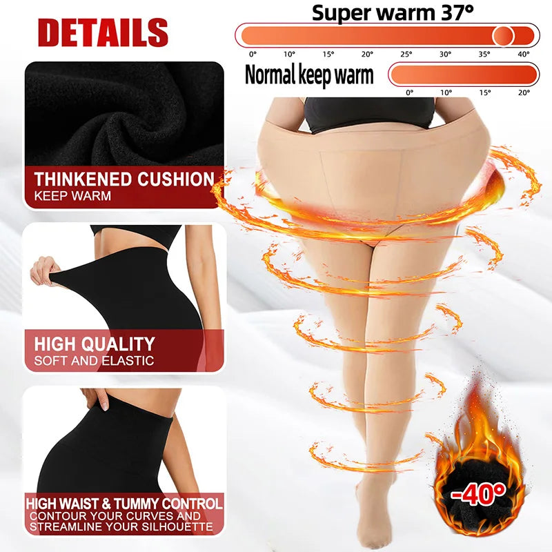 Women's Winter Fleece-Lined Thermal Leggings