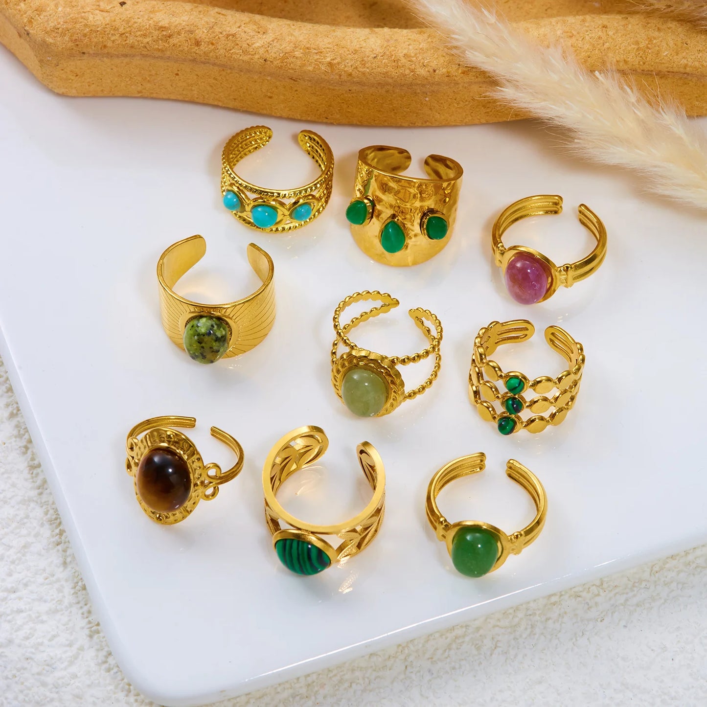 Women’s Stainless Steel Irregular Punk Statement Ring