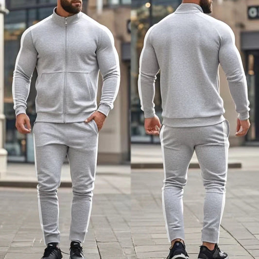 Men’s Colorblock 2-Piece Tracksuit Set