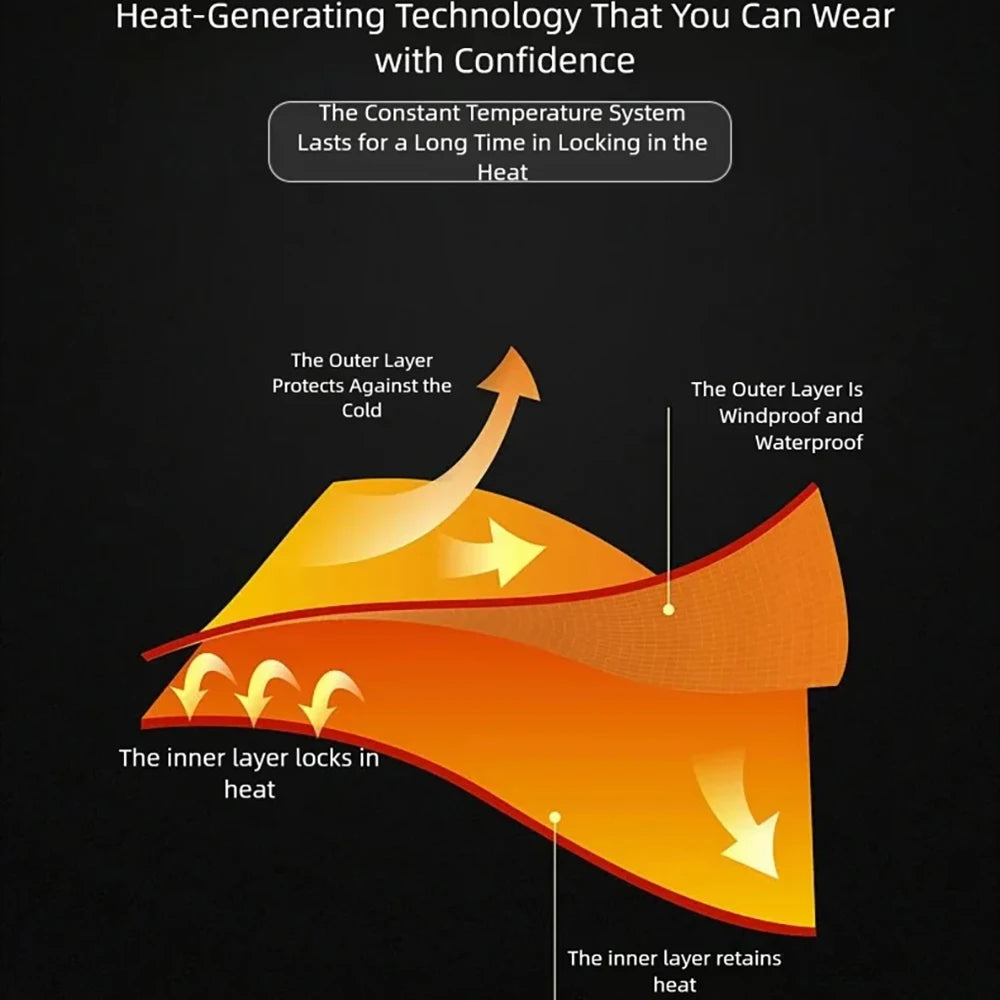 Unisex USB Heated Thermal Jacket – 52 Heating Zones