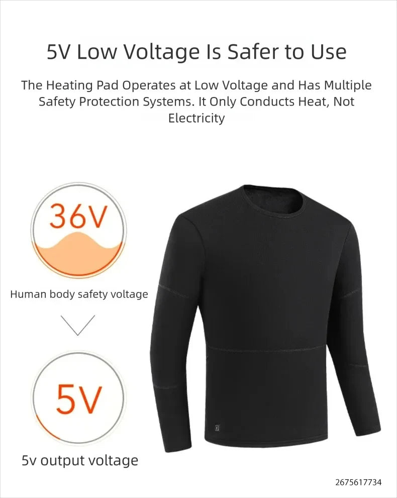 Unisex USB Heated Thermal Jacket – 52 Heating Zones