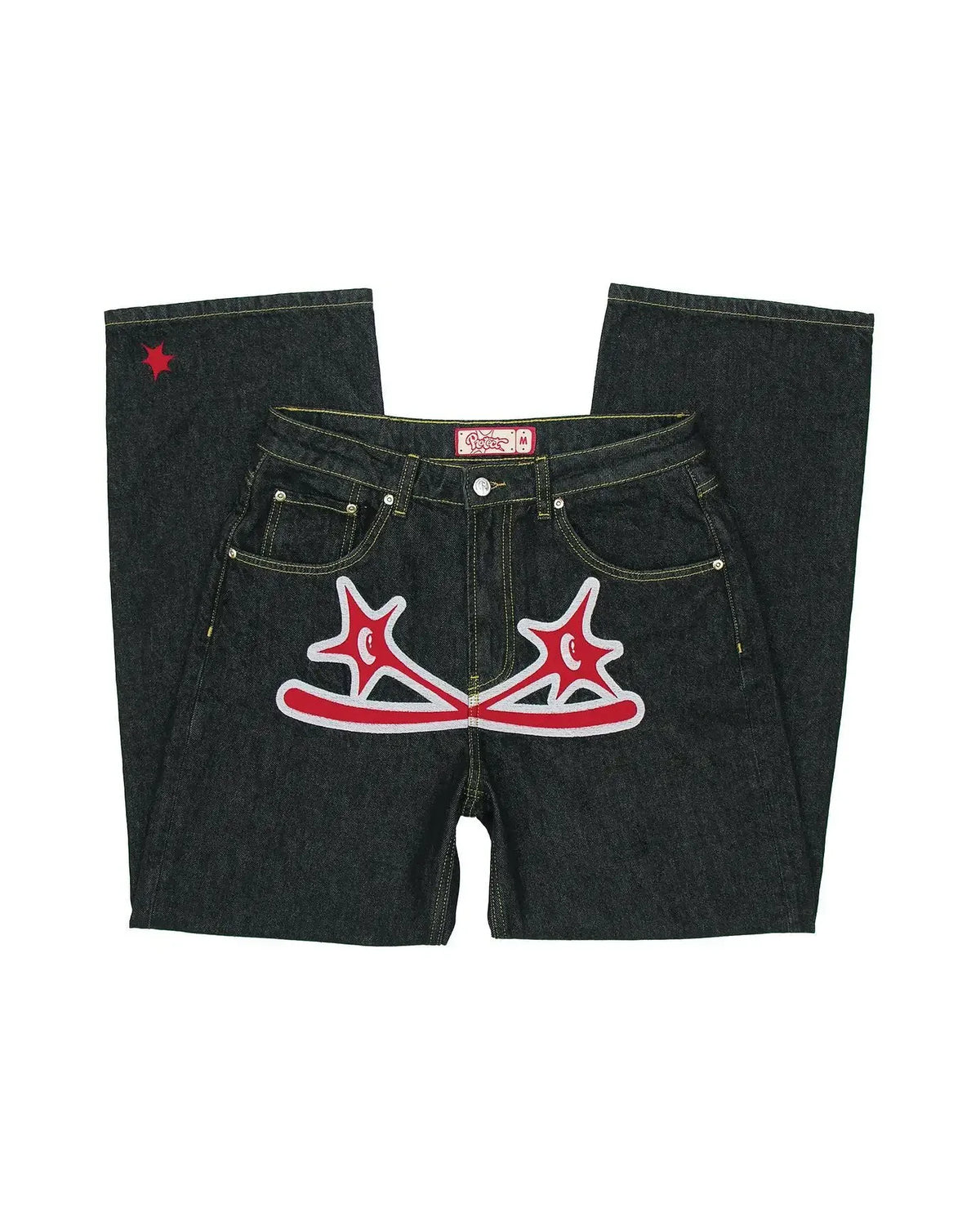 Y2k Wide Leg Jeans 2026 New Trend Hip Hop Letter Printed Black Pants Men Women Fashion Punk Loose Straight Trousers Streetwear