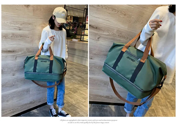 Travel Gym Duffle Bag – Portable Carry-On Weekender Shoulder & Crossbody Bag for Fitness, Sports and Short Trips