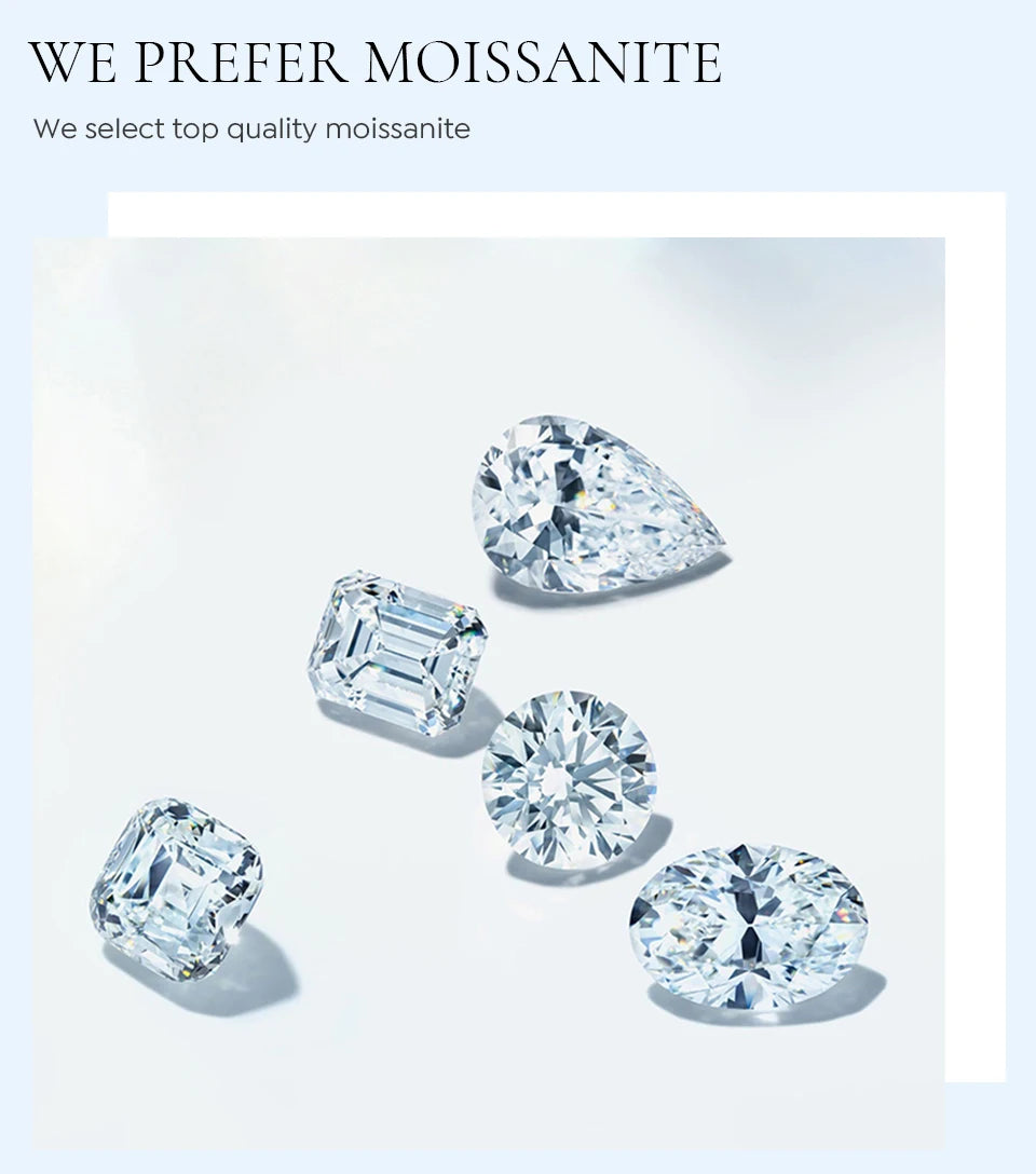 925 Sterling Silver 3CT Moissanite Ring for Women – Double Heart Zircon Eternity Engagement Ring, Fine Jewelry Gift