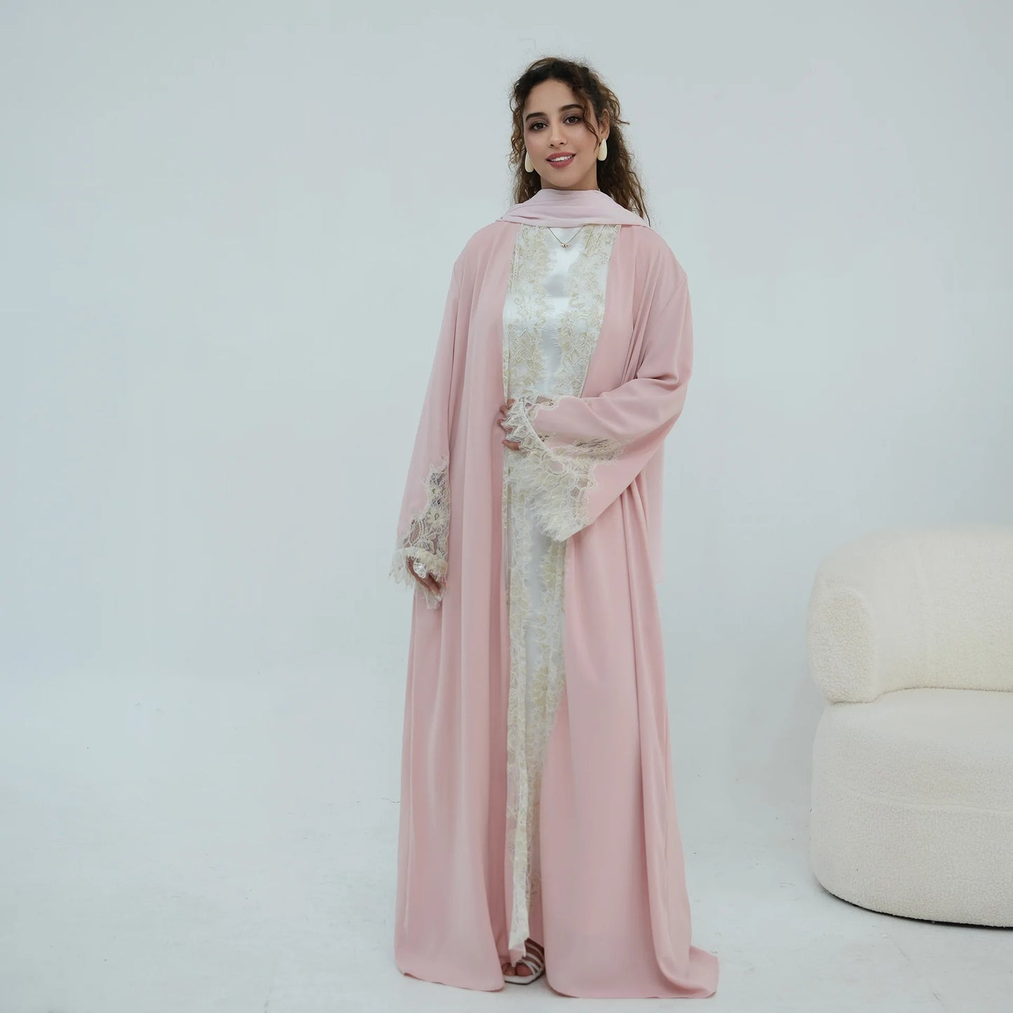 Luxury Floral Lace Abaya