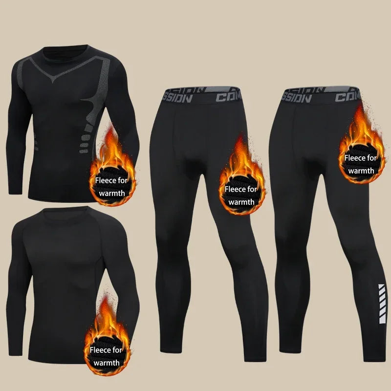 Men's Warm Stretch Thermal Underwear Set
