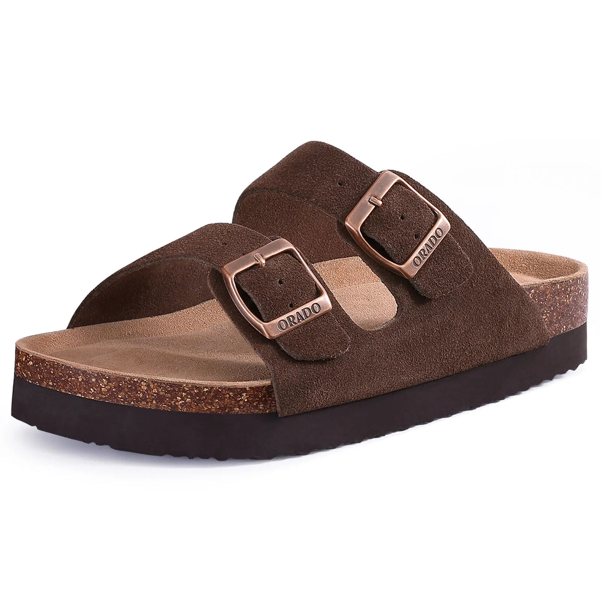 Bebealy Women's Cork Footbed Slide Sandal Summer Men Mules Fashion Women Clogs Slippers Outdoor Beach Sandals Adjustable Buckle