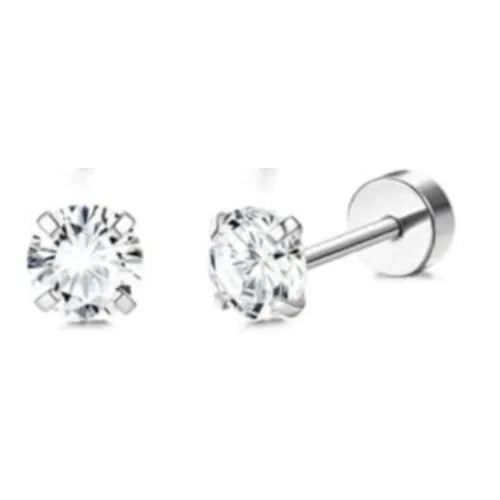 14K Gold-Plated Stainless Steel Classic Stud Earrings