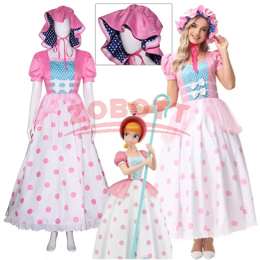 Anime Bo Peep Cosplay Costumes Toy Shepherdess Princess Costume Story Christmas Halloween Party Carnival Full set Costumes