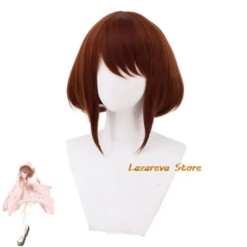 Anime Uraraka Ochaco Boku No Cosplay Costume Wig Kimono Lovely Pink Lolita Dress Hallowen Carnival Party Suit