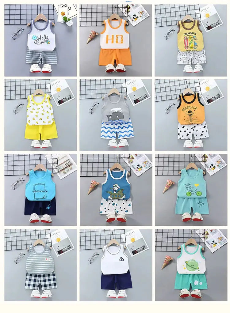 Kids’ Cotton Tank Top & Shorts Set