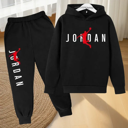 Kids’ Letter Print Hoodie & Pants Set